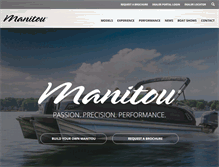Tablet Screenshot of manitoupontoonboats.com
